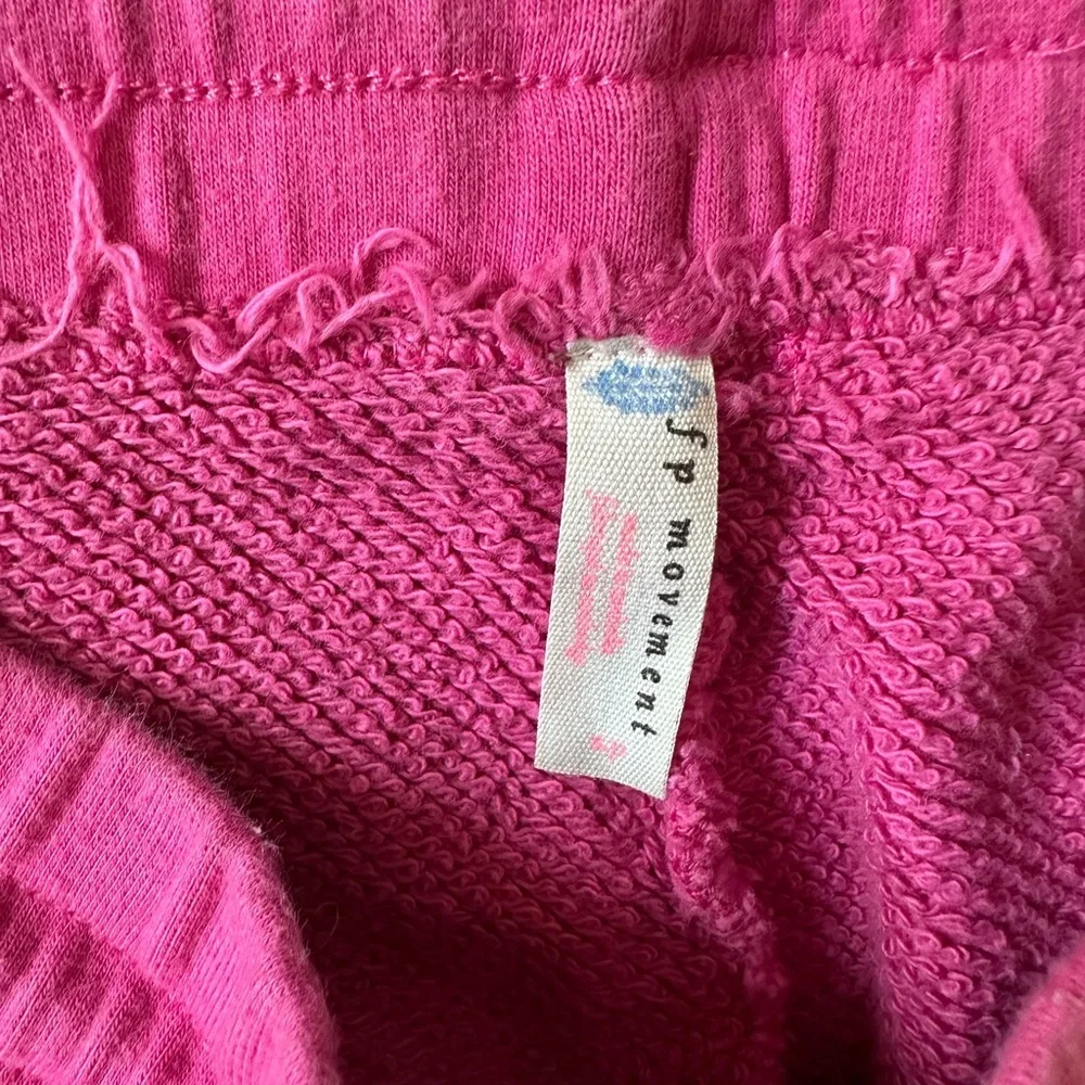 Free People Pink Track Pants with Adjustable Waistband
